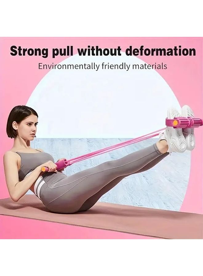 Red EVA Resistance Band Set 4 Stackable Light Tension Exercise Loops for Full Body Fitness